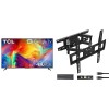 TCL 65P739 65 Pouces, 4K HDR, Ultra HD, Google TV, Design sans Cadre Dolby Vision & GRIFEMA Support Mural TV 26-65 Pouces -