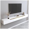 Meuble TV Flottant, Meuble TV Mural, Huche de Rangement pour Console multimédia sous TV, étagères de Composants de Stockage, 