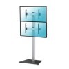 KIMEX - Support TV - pour 2 écrans 40-65 - sur Pied - Hauteur 240cm - 031-1201K1