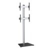 KIMEX - Support TV - pour 2 écrans 40-65 - sur Pied - Hauteur 240cm - 031-1201K1