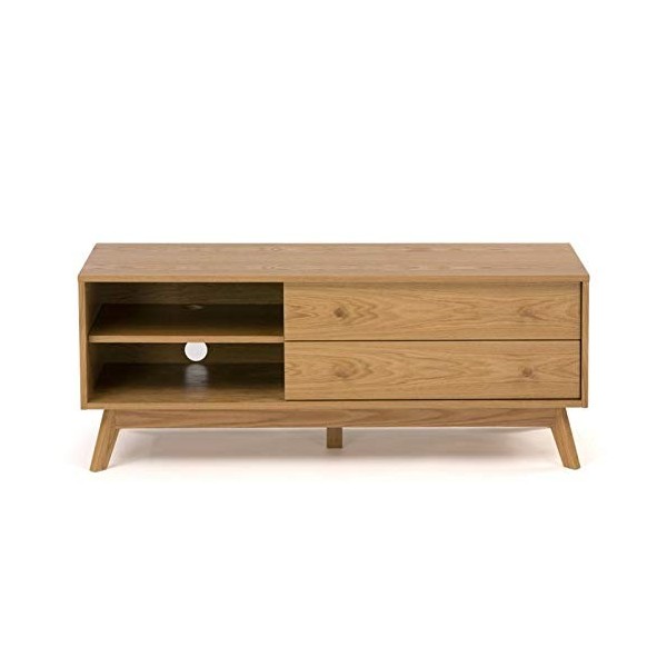 Paris Prix - Meuble TV Design kensal 130cm Chêne
