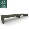 Henor Rehausse TV en Bois FSC® Double 140 x 35 x 15 cm Graphite Mat. Supporte +100 kg.