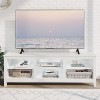 Gyger Meuble TV pour TV de 65" avec rangement, centre de divertissement TV moderne pour chambre à coucher, console multimédia