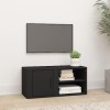 Higsose Meuble TV Salon Noir 80x31,5x36 cm Bois dingénierie Design Tendance Armoire Multimédia Grand Espace de Rangement Gar