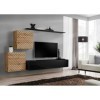 Paris Prix - Ensemble Meuble TV Switch Lamel V 250cm Noir & Naturel