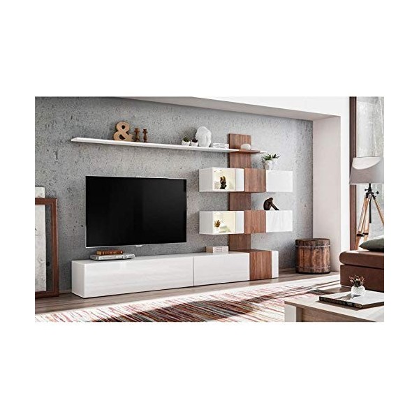 Paris Prix - Ensemble Meuble TV Design Quill 250cm Blanc