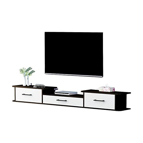 Unité murale Console multimédia murale de 47,2/55,1 pouces, étagère de support flottant, étagère de rangement de divertisseme