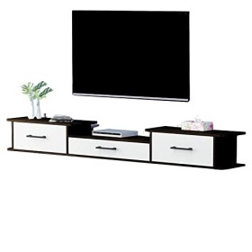 Unité murale Console multimédia murale de 47,2/55,1 pouces, étagère de support flottant, étagère de rangement de divertisseme