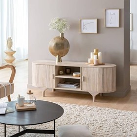 Made In Meubles Meuble TV en Bois de manguier Macha - Meuble TV 45 x 150 x 55 cm