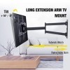 FORGING MOUNT Support mural dangle longue portée pour téléviseurs/moniteurs de 23 à 60 pouces, extension lisse de 84 cm et p