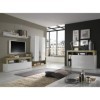 PRICE FACTORY just for you Ensemble de Meubles de Salon Design avec Nombreux rangements Collection BURA. Coloris Blanc laqué 