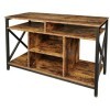 Becko US Meuble TV Farmhouse Table console TV avec étagères de rangement pour 50" Centre de divertissement TV et console mult