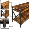 Becko US Meuble TV Farmhouse Table console TV avec étagères de rangement pour 50" Centre de divertissement TV et console mult