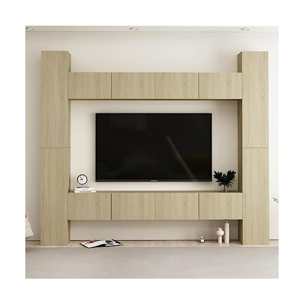 VEEKI Meuble TV, Meuble TV Suspendu, Meuble, Meuble TV avec Rangement，Meuble Industriel, Convient pour Salon ou Chambre, Ense