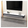 Support mural pour TV Console TV murale flottante moderne de 63 pouces avec 2 tiroirs et étagère, meuble TV peu encombrant, m