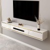 Meuble TV Mural Console multimédia, étagère TV Flottante Meuble TV étagère avec tiroir et Porte darmoire, Console de Jeu pou