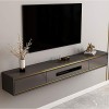 Meuble TV Mural Console multimédia, étagère TV Flottante Meuble TV étagère avec tiroir et Porte darmoire, Console de Jeu pou