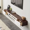 Meuble TV mural Console multimédia murale avec 2 tiroirs, meuble TV flottant, étagère TV flottante, meuble TV mural étagère d