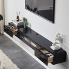 Meuble TV mural Console multimédia murale avec 2 tiroirs, meuble TV flottant, étagère TV flottante, meuble TV mural étagère d