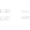 AJJHUUKI Centres de divertissement et supports TV muraux 8 pièces Blanc 30,5 x 30 x 30 cm Meubles
