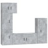 TEKEET Home Hardware Businese Meuble TV 5 pièces Gris béton