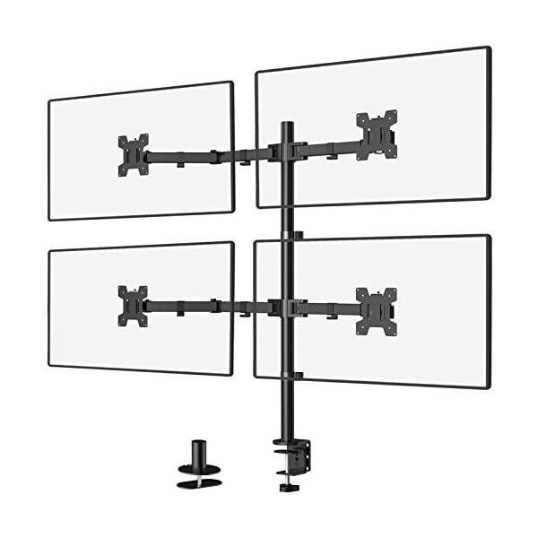 Wali double moniteur LCD support de bureau support Wl-m002 Quad Arm- Extended