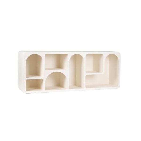 SIGNES GRIMALT Meuble TV Design Contemporain, Collection Argos, Médium Blanc, Longueur 160 cm