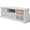 FZYHFA Meuble TV Francese Shabby Chic en bois. Design simple et pratique, stable et durable. Porte mobile pour CD.