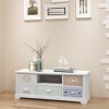 FZYHFA Meuble TV Francese Shabby Chic en bois. Design simple et pratique, stable et durable. Porte mobile pour CD.