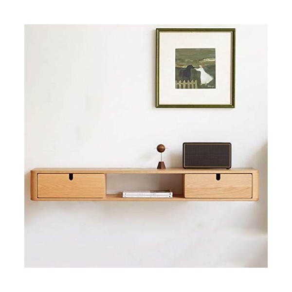 Meuble TV Flottant Meuble TV Mural avec tiroir Etagère Murale Etagère Flottante Meuble Mural Suspendu Set-Top Box Routeur CD 