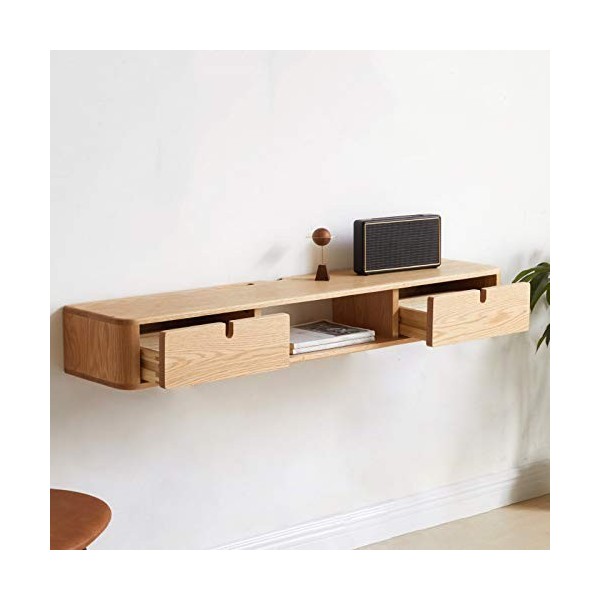 Meuble TV Flottant Meuble TV Mural avec tiroir Etagère Murale Etagère Flottante Meuble Mural Suspendu Set-Top Box Routeur CD 