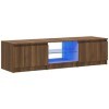 Générique Meuble TV avec lumières LED Chêne Marron 140x40x35,5 cm,27 KG,822683, Meubles, Meubles TV