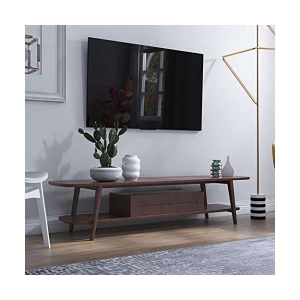 Meuble TV Meuble TV en Bois Console TV Simple Boîte de câble multimédia Consoles de Jeu Centre de Divertissement Minimaliste 