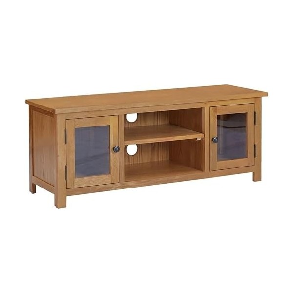 Meuble TV Meuble TV en Bois Meuble TV avec Console multimédia de Rangement Meuble TV 43,3" x13,8 x17,3 Bois de chêne Massif p