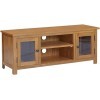 Meuble TV Meuble TV en Bois Meuble TV avec Console multimédia de Rangement Meuble TV 43,3" x13,8 x17,3 Bois de chêne Massif p