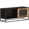 Meuble TV Meuble TV avec Rangement Meuble TV en Bois Meuble TV en Bois 35,4" x11,8 x15,7 Bois de Manguier Brut pour Salon, Co