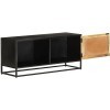 Meuble TV Meuble TV avec Rangement Meuble TV en Bois Meuble TV en Bois 35,4" x11,8 x15,7 Bois de Manguier Brut pour Salon, Co