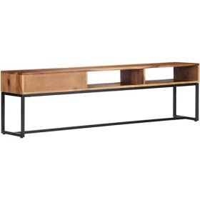 Meuble TV Salon Meuble TV Console Multimédia Meuble TV en Bois 63" x11,8 x17,7 Bois de Sesham Massif pour Salon, Couloir, Ent