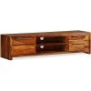 Meuble TV de Salon, Meuble TV, Console multimédia, Meuble TV avec Rangement en Bois de Sesham Massif, 47,2" x 11,8" x 11,8", 