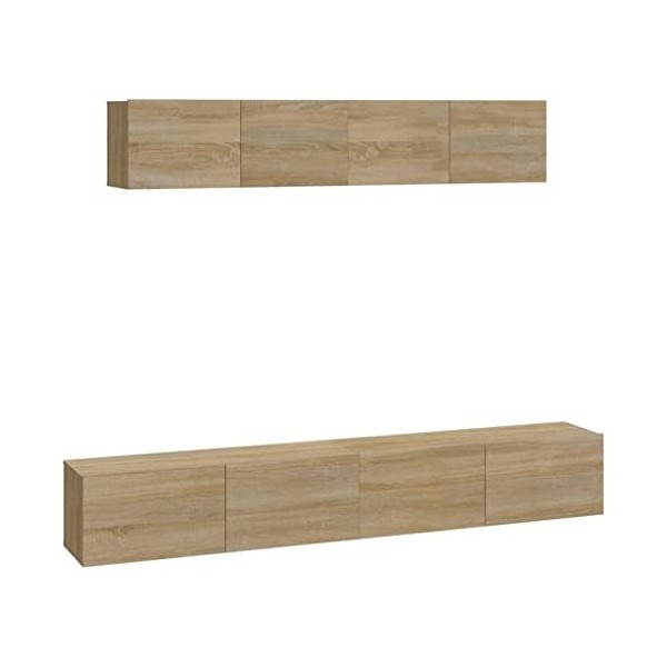 TALCUS Home Hardware Businese Meuble TV 4 pièces en chêne Sonoma