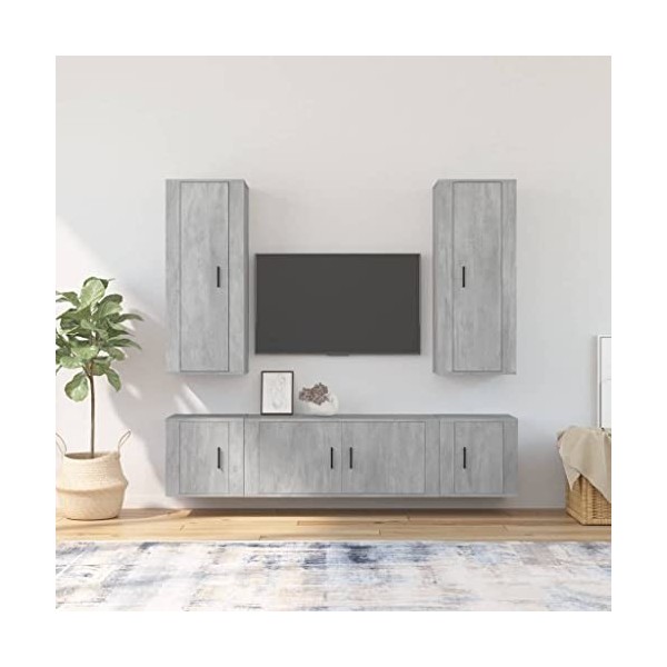 Home Hardware Businese Meuble TV 5 pièces Gris béton