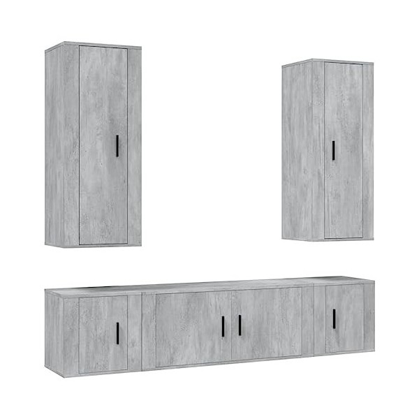Home Hardware Businese Meuble TV 5 pièces Gris béton