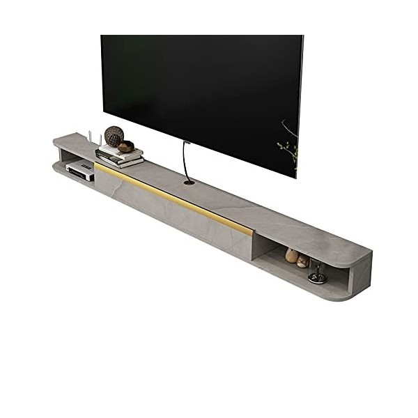 ROLTIN Meuble TV Flottant Étagère de Composants Unité de Stockage Audio Vidéo Console Multimédia Murale Meuble TV Flottant av