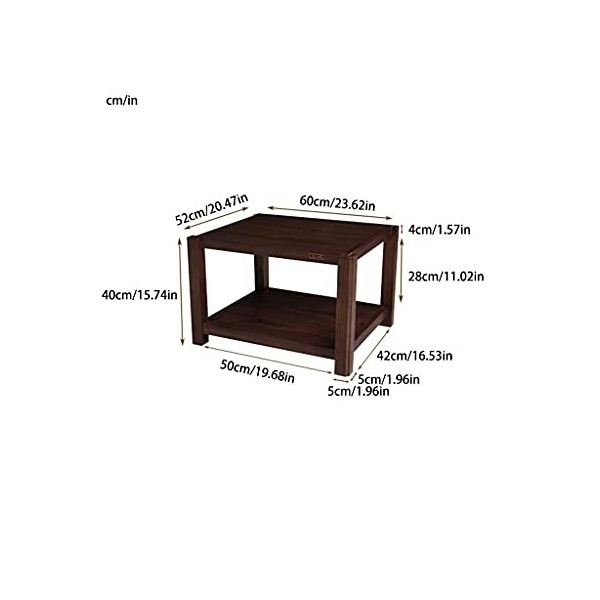 BNNP Étagère centrale de divertissement - Support audio sur pied - Support audio pour salon - Support audio à 2 couches - Con