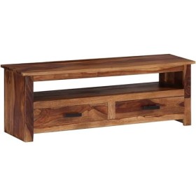 Meuble TV Meuble TV avec Rangement Salon Meuble TV Console Multimédia 46,6" x11,8 x15,7 Bois de Sesham Massif pour Salon, Cou