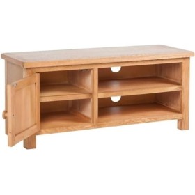 Meuble TV Salon Meuble TV Console Multimédia Meuble TV avec Rangement Bois de Chêne Massif 40,6" x14,2 x18,1 Convient pour Ch