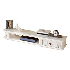 ROLTIN Meuble TV Flottant,Étagère TV Murale en Bois avec Tiroirs,pour Consoles de Jeux de Boîte de Câble TV/Marron Rougeâtre/