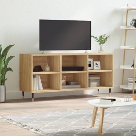 LAPOOH Meuble TV chêne Sonoma 103,5x30x50 cm Bois dingénierie,Meuble Haut Salon,Meuble dangle TV,Meuble TV Étagère