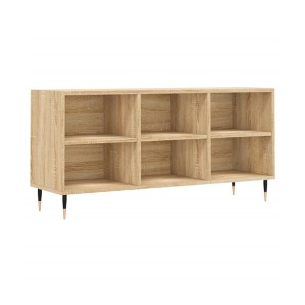 LAPOOH Meuble TV chêne Sonoma 103,5x30x50 cm Bois dingénierie,Meuble Haut Salon,Meuble dangle TV,Meuble TV Étagère