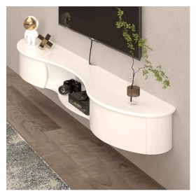 Meuble TV Suspendu Meuble TV flottant moderne, centre de divertissement mural de 67/74 avec tiroirs et étagère de rangeme